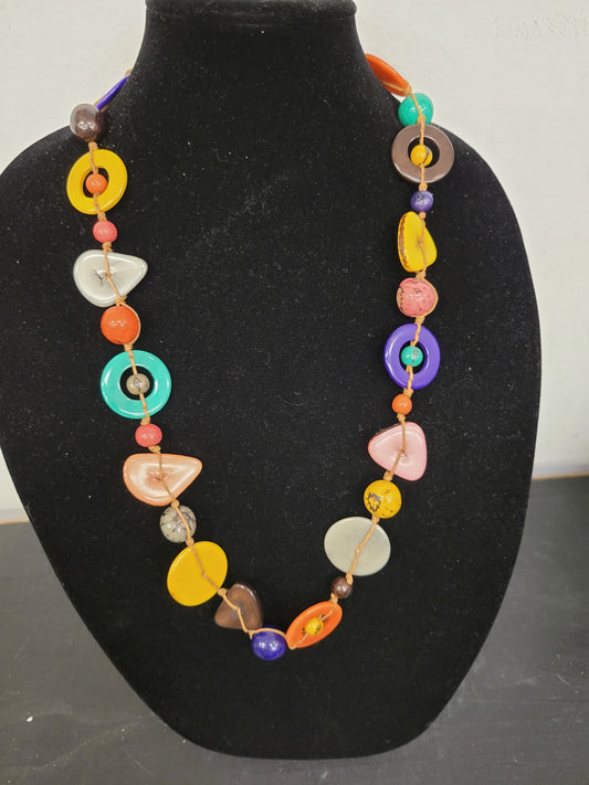 Tagua Necklace - LC1615 - Multi 