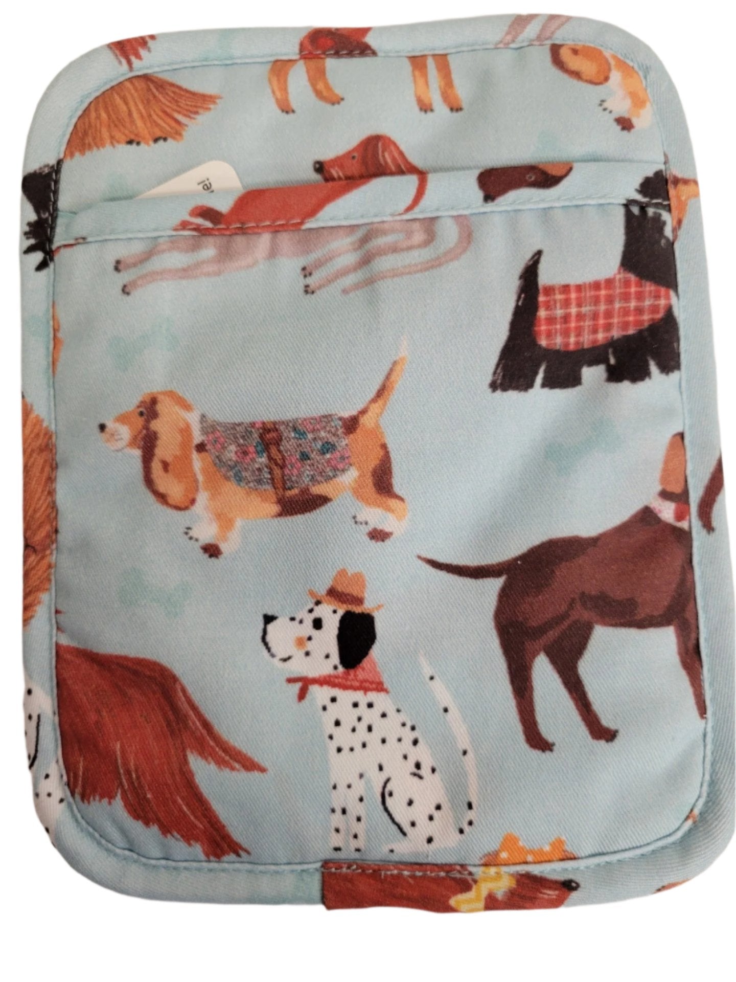 Pot Holder - Blue - Dog 