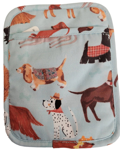 Pot Holder - Blue - Dog 