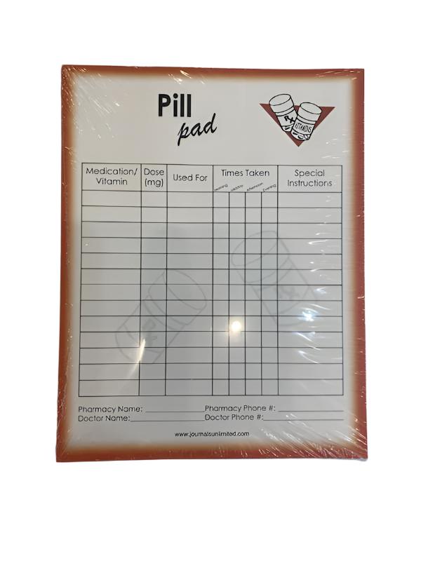 Note Pad - Pill pad for Medication Chart - Jumbo Pad -NP-423 