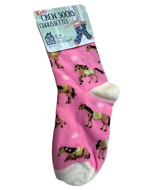 Children's Socks - Pink Country Horses 