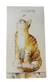 3 1/4 x 6 Note pad   cat   Thoughts  59244 