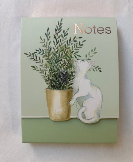Note pad - small - Cat with plant #47109 