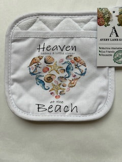 Pot Holder - Heaven Seems a little Closer at the Beach 