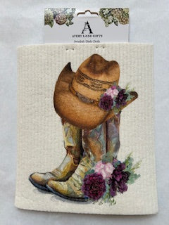 Dish Cloth - Cowboy Hat / Boots 