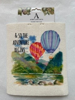 Dish Cloth - & So the Adventure Begins - Hot Air Balloons 