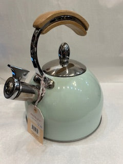 Presley Tea Pot mint green with wood handle 