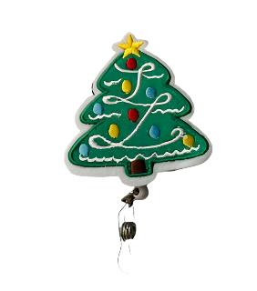 Badge holder - Retractable -Christmas Tree 