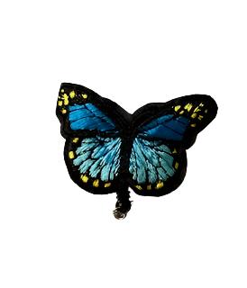 Badge holder - Retractable -Blue Butterfly 