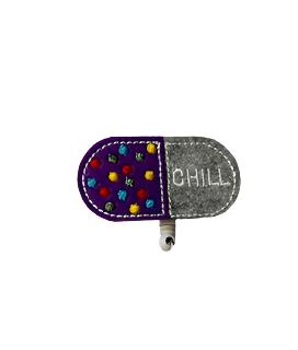 Badge holder - Retractable -Purple Chill Pill 