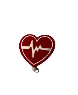 Badge holder - Retractable -Beating Heart 