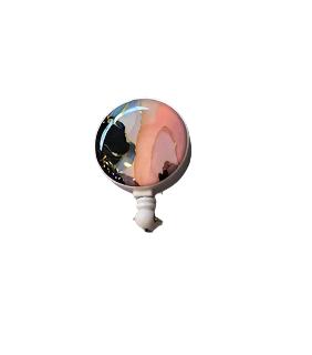 Badge holder - Retractable - Round - pink -blue -black - Marble 