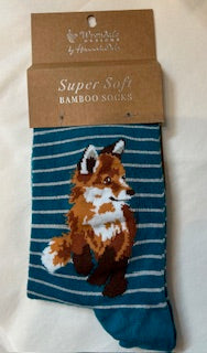 Wrendale Socks - Fox - Bamboo 