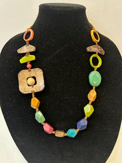 Tagua Necklace - SC375-Pastel Multi 