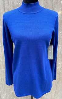 Sweater-Royal Blue-Mock Neck-Women's-M43106km 