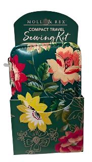 Sewing Kit - Compact - Black Floral -33901 