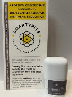 Smarty Pits - Travel Size Deodorant - Aluminum Free - Charcoal Tea Tree 