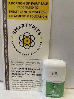 Smarty Pits Aluminum Free Deodorant - Cool Cucumber - Travel Size 