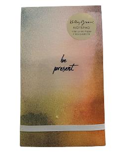 Note book with strap - Fabric cover - 46987- Be Present 