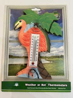 Window Thermometer - Flamingo & Palm Tree 