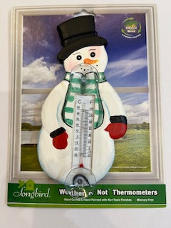 Window Thermometer - Snowman with Scarf 