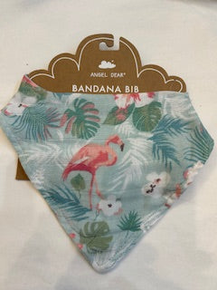 Bandana Bib - 100 % gauze cotton - 180S3FLF1 - Floral Flamingo 