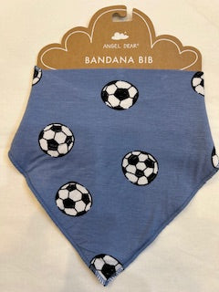 Bandana Bib - 95% viscose bamboo , 5% spandex - One Size -soccer ball 