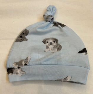 Hat Baby Knotted - 0-3M - Bamboo- Dogs 