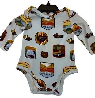 Body suit - Long Sleeve - National parks -0 to 3m 