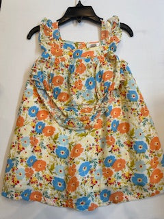 Sun Dress - Floral  100% cotton Gauze - 18-24m 
