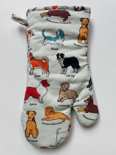 Oven Mitt - Dogs with Names - Cream 