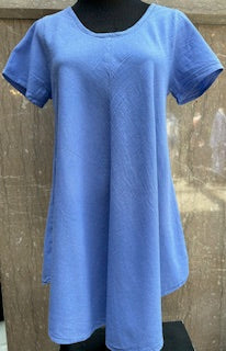 Top Pullover 1/4 Sleeve Blue Women's L1611 