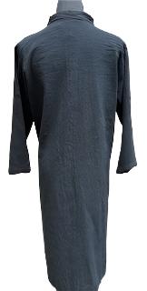 Dress Button Front 3/4 Sleeve Black Women's L0033 