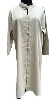 Dress Button Front 3/4 Sleeve Olive Women's L0033 