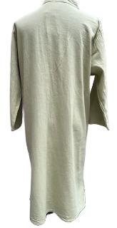 Dress Button Front 3/4 Sleeve Olive Women's L0033 