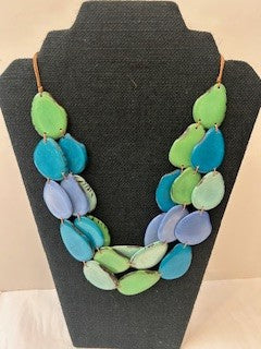 Tagua Necklace -LC250-BB-TQ-MT 