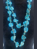Tagua Necklace  LC1626-TQ    Turq 