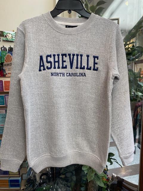 Asheville logo Crewneck Embroidered Sweatshirt - Grey 