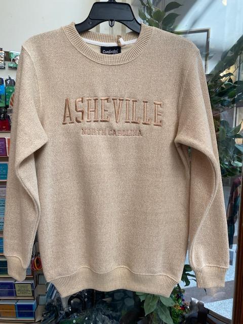 Asheville Logo Crewneck Embroidered Sweatshirt - Oatmeal 