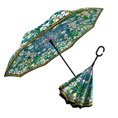 Umbrella Reverse Opening Tiffany Field Of Lilies umb-r-m39-a 