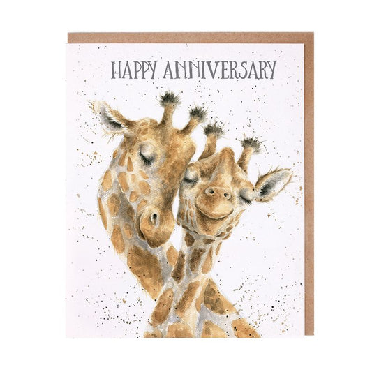 Card - AOC126 Happy Anniversary - Giraffes 