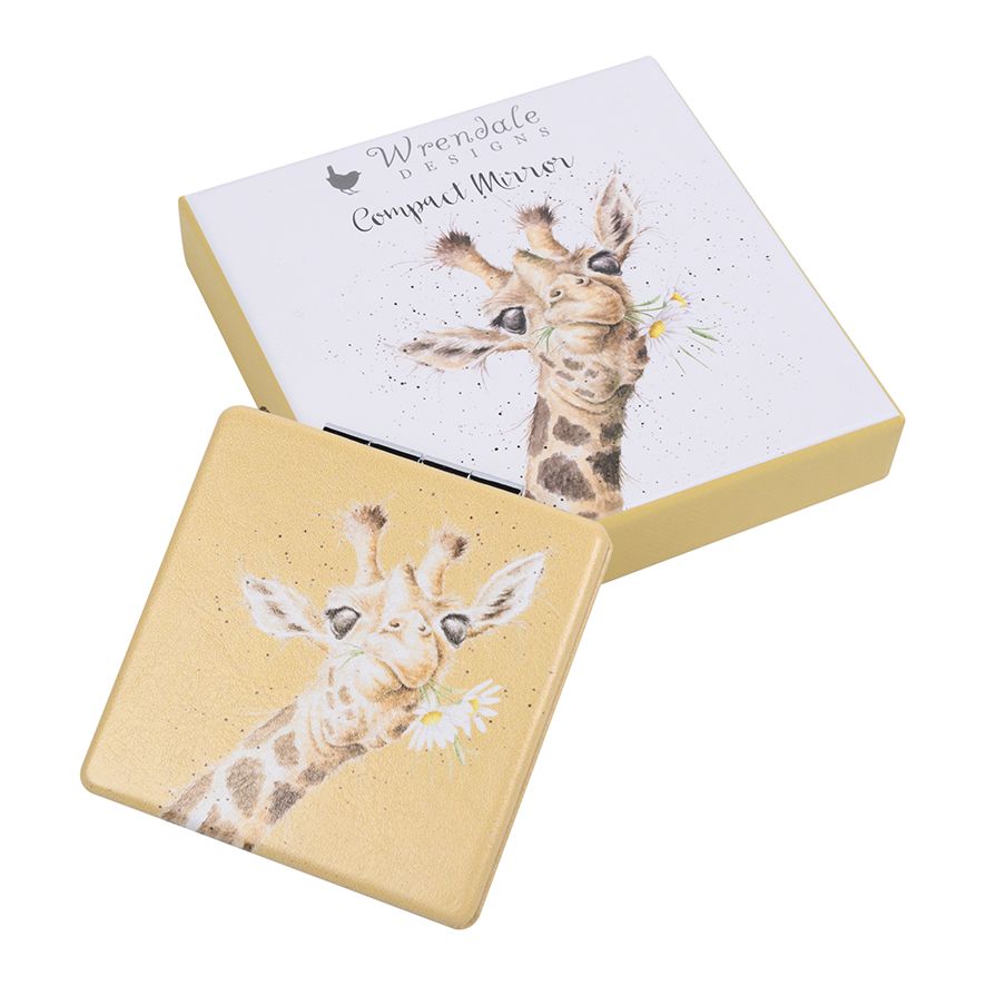 Compact Mirror - MR003 - Flowers Giraffe 