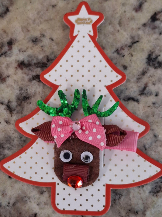 Icon Clips Christmas Pink Reindeer Children's 10160214p