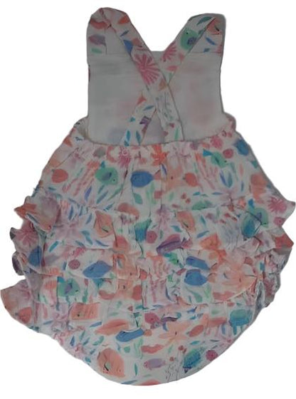 Toddler Sunsuit - Tropical Fish Floral - 1016-S24 