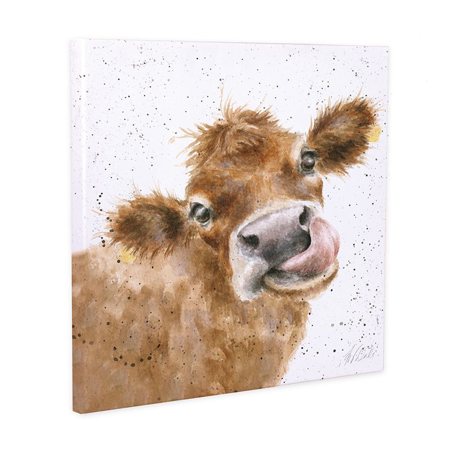 Canvas Art Moooo Cow 8x8" Cans-CS127 