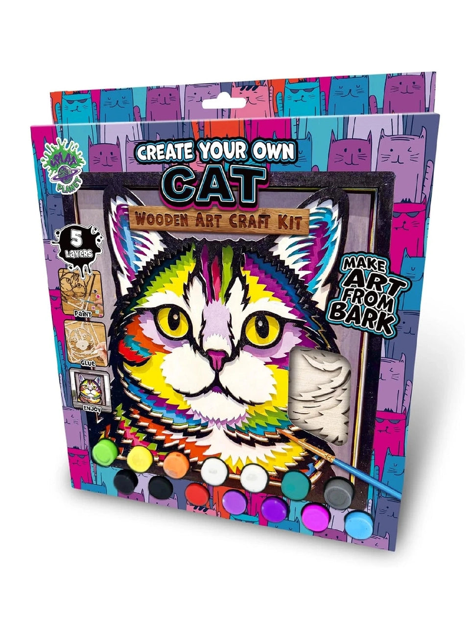 Wood Art Kit Cat Wacat