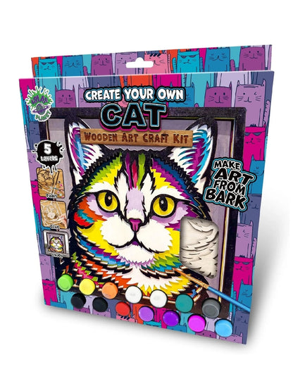 Wood Art Kit Cat Wacat
