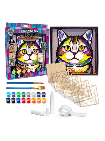 Wood Art Kit Cat Wacat