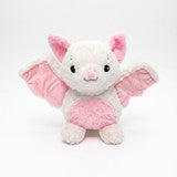 Warmies- White /Pink Bat 13" Heatable Stuffed Animals Cp-Bat-W