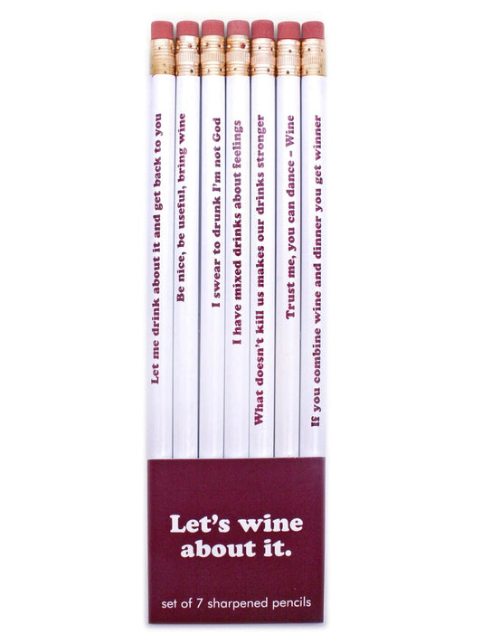 Pencil Set Let's Wine About It 7pc 04245078 